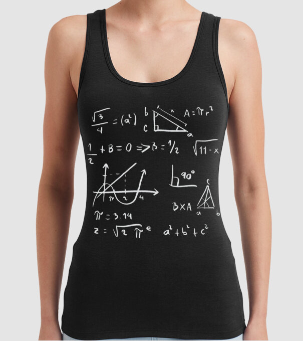Formule matematice model negru pe tricou