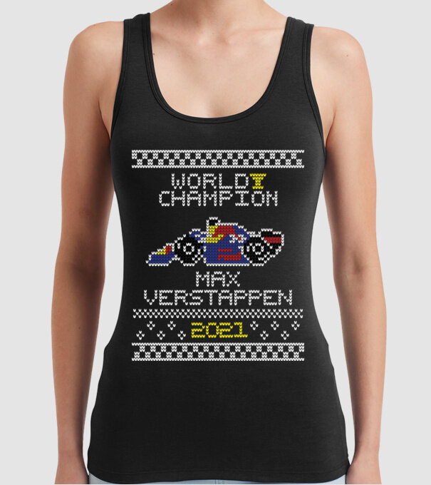 Max Verstappen campion mondial Formula 1 model negru pe tricou