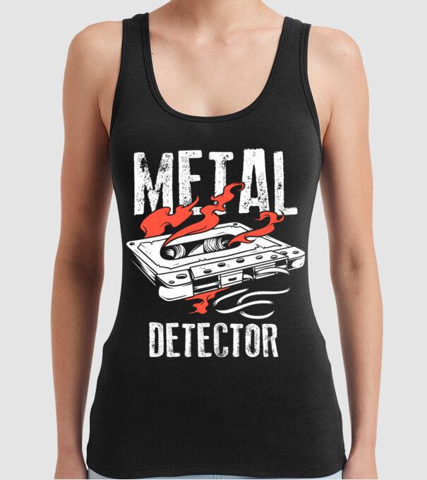 Detector de metale Casetă model negru pe tricou