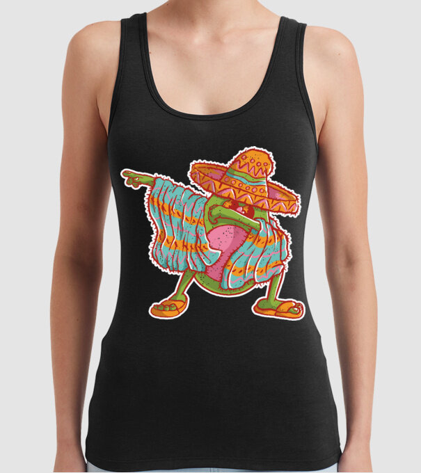 Avocado mexican DAB model negru pe tricou