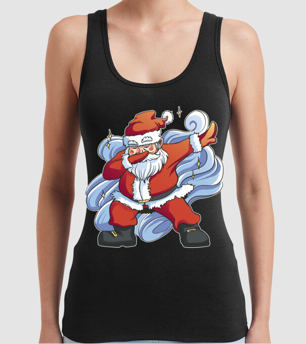 Moș Crăciun DAB pentru Crăciun model negru pe tricou