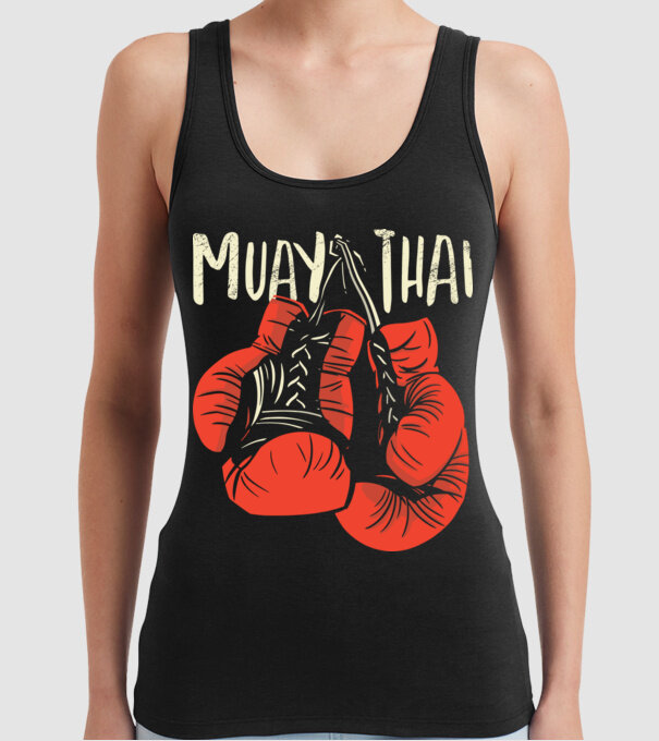 Muay Thai model negru pe tricou