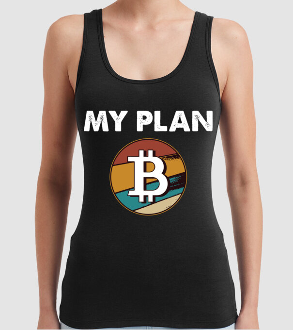 My plan B - Bitcoin model negru pe tricou