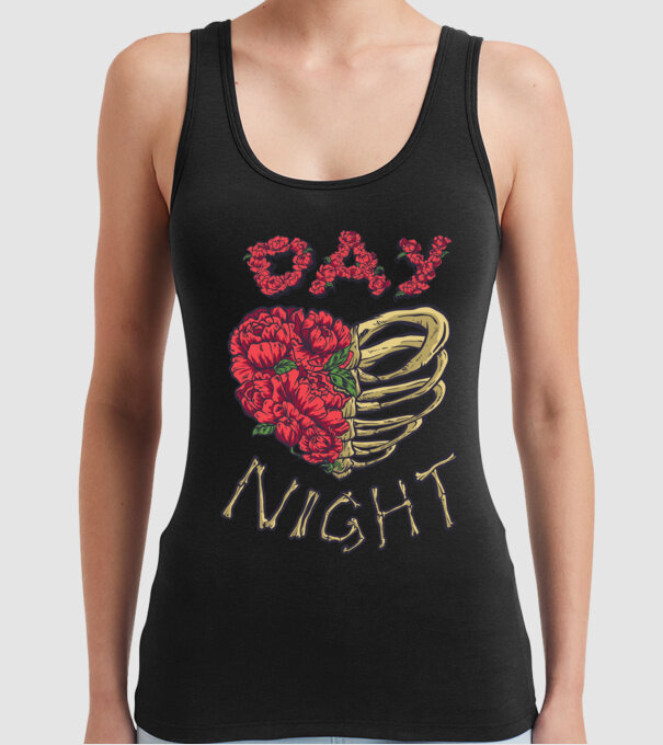 Zi vs. noapte model negru pe tricou