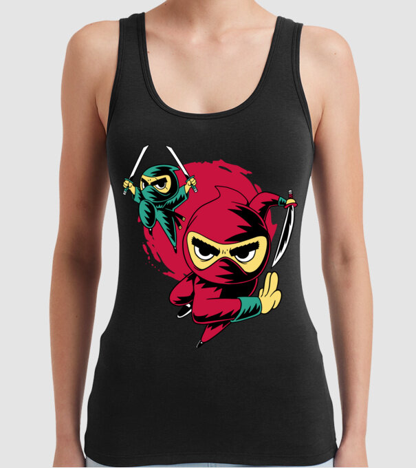 Tricou Ninja model negru pe tricou