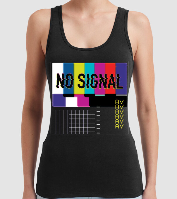 No Signal TV Eroare de transmisie model negru pe tricou
