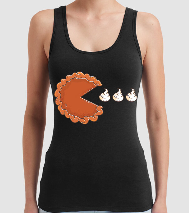 Pacman Cookie model negru pe tricou