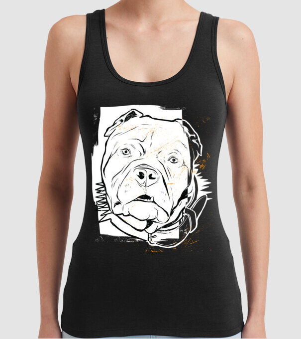 Cap Pitbull model negru pe tricou