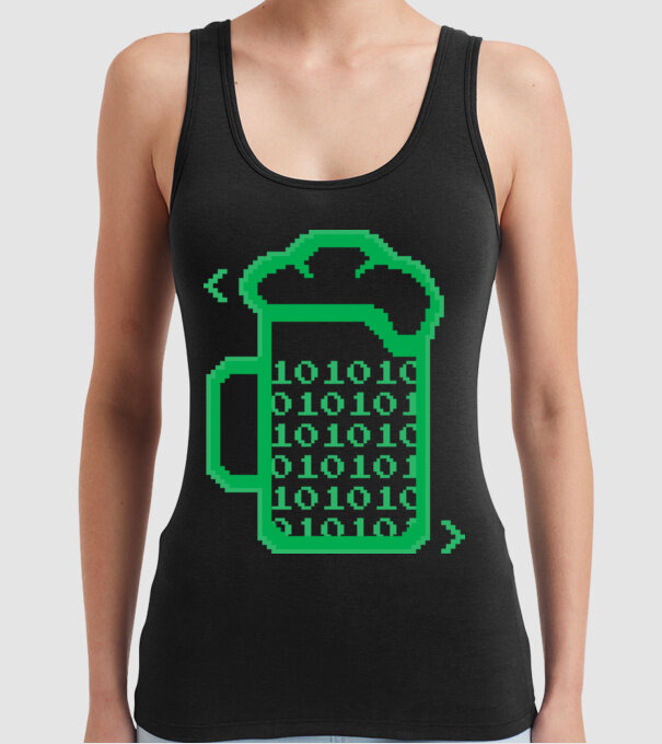Bere Programator model negru pe tricou