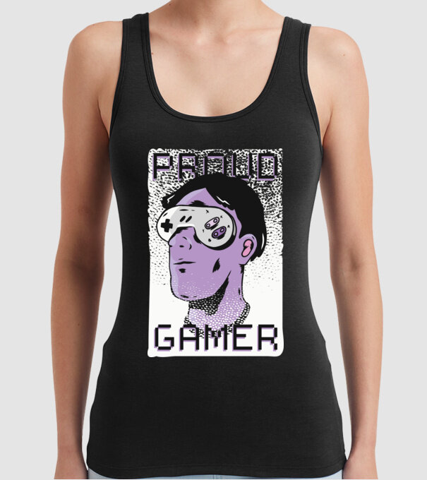Ochelarii VR Proud Gamer model negru pe tricou