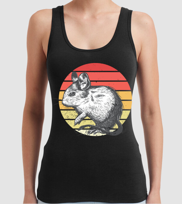 Retro Degu model negru pe tricou