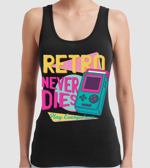 Retro Gameboy model negru pe tricou
