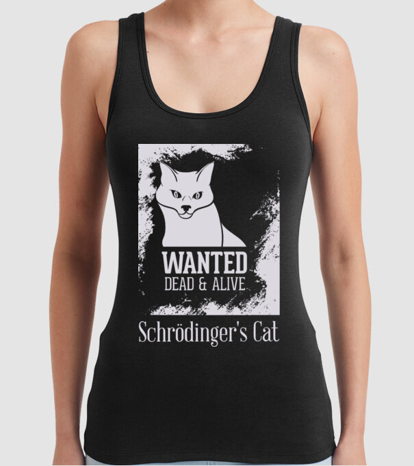 Schrödingers Cat - Dead or Alive model negru pe tricou
