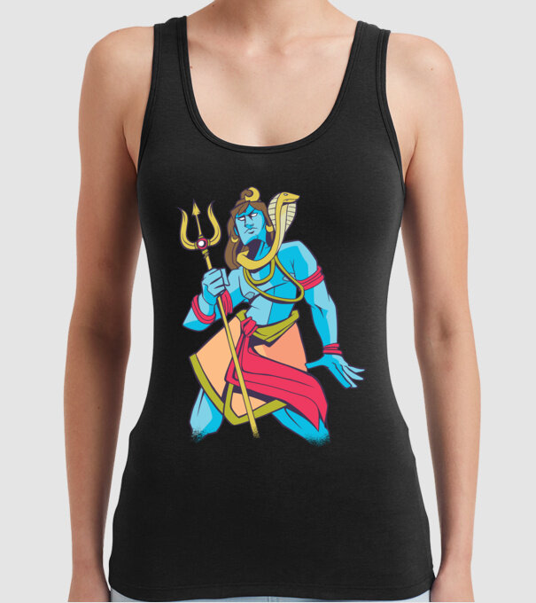 Shiva model negru pe tricou