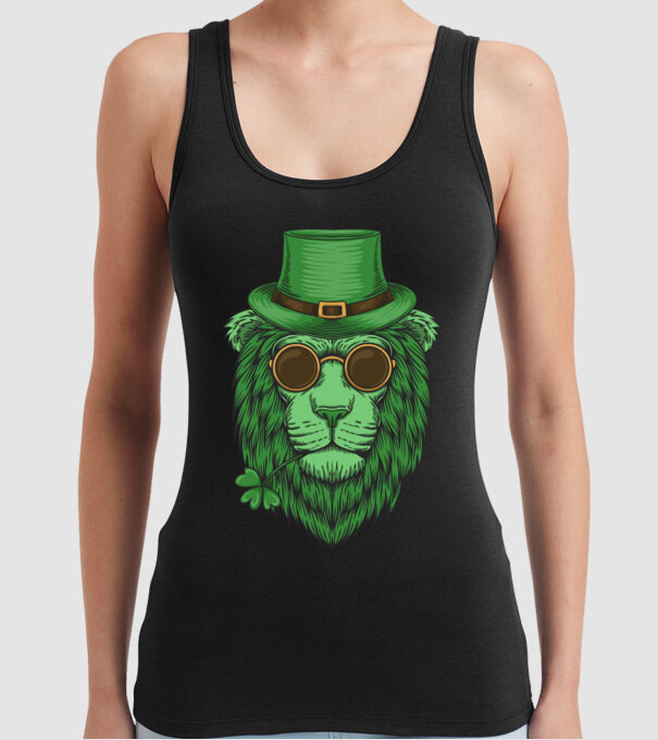 Sfântul Patrick Leu model negru pe tricou