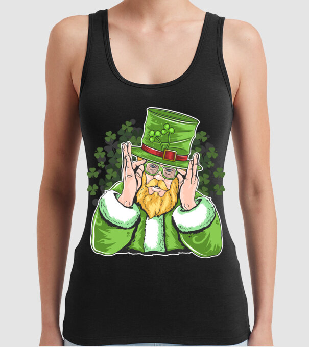 Sfântul Patrick Barbă irlandeză model negru pe tricou