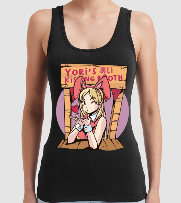 Anime îndrăgostit model negru pe tricou