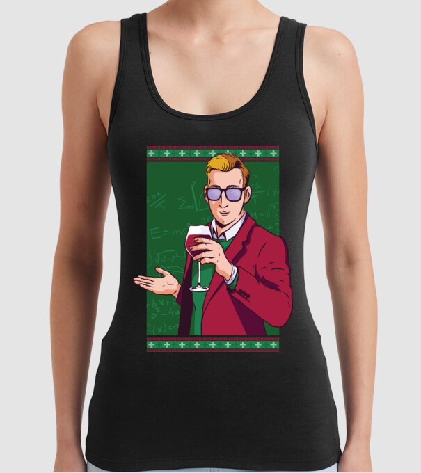 Profesor cu vin model negru pe tricou