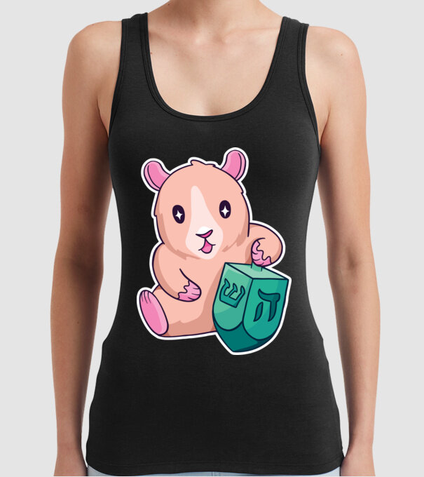 Porcușor de Guineea model negru pe tricou