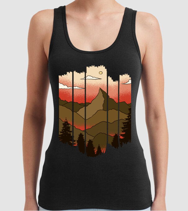 Imagine natură model negru pe tricou