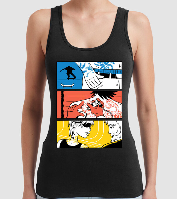 Tatuaj ilustrare model negru pe tricou