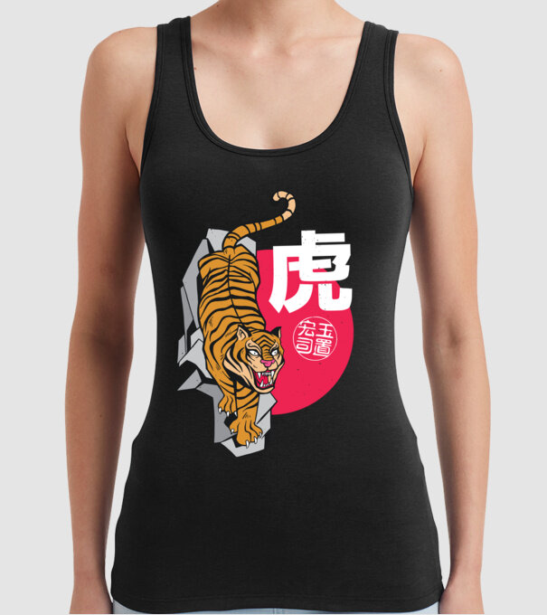 Tigru model negru pe tricou