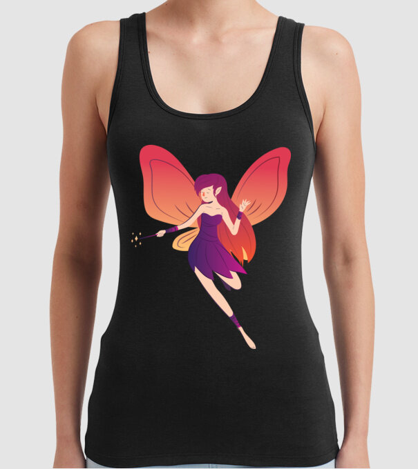 Magia zânelor model negru pe tricou
