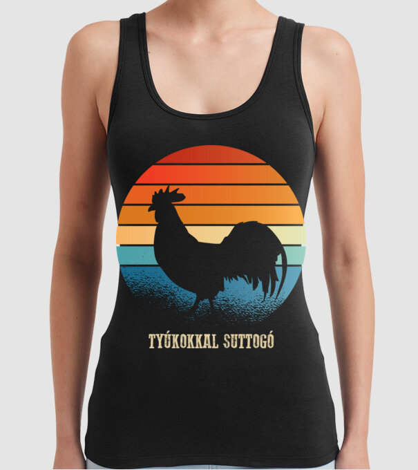 șoptind cu găinile model negru pe tricou