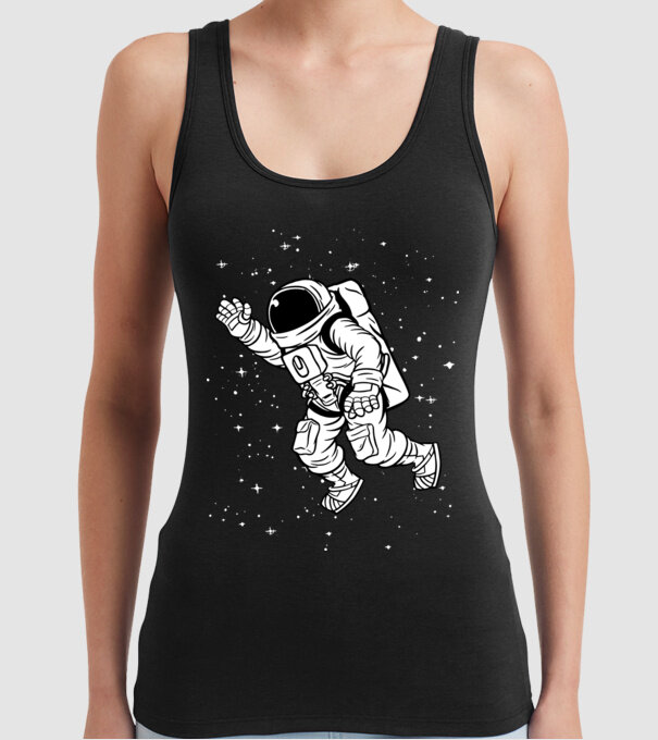 Astronaut model negru pe tricou