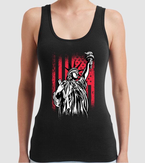 SUA Statuia Libertății model negru pe tricou