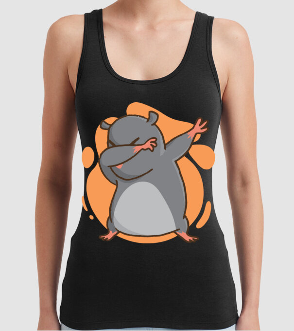 Cârtiță DAB model negru pe tricou