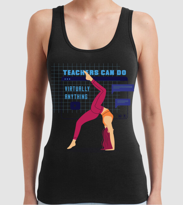 Fitness virtual model negru pe tricou