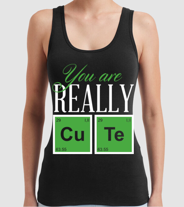 You are really cute model negru pe tricou