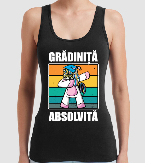 Absolvită grădiniță model negru pe tricou