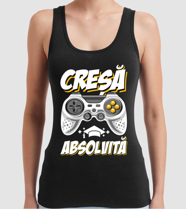 Gameri şcoală Creșă  model negru pe tricou