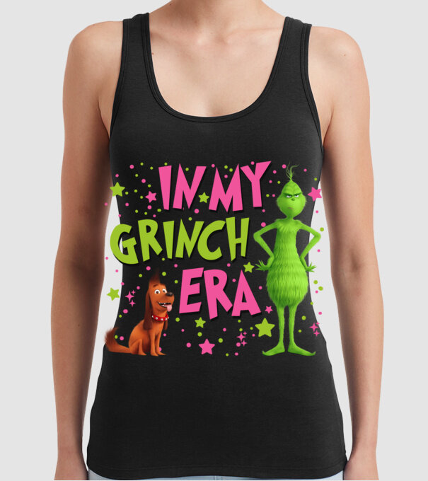 In my Grinch era model negru pe tricou