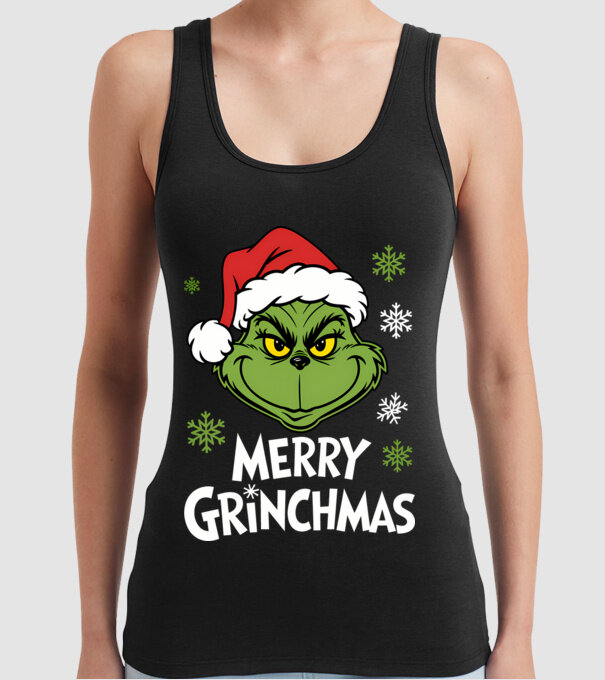 Merry Grinchmas Negru model negru pe tricou