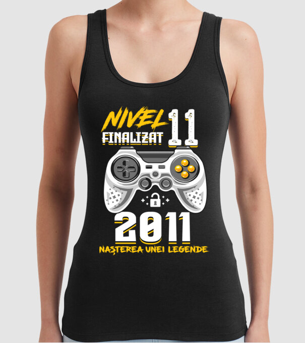 Nivel 11 finalizat. 2011 nașterea unei legende model negru pe tricou