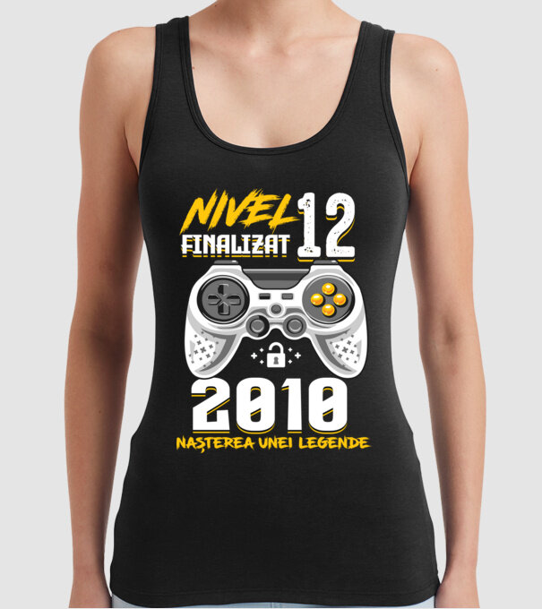 Nivel 12 finalizat. 2010 nașterea unei legende model negru pe tricou