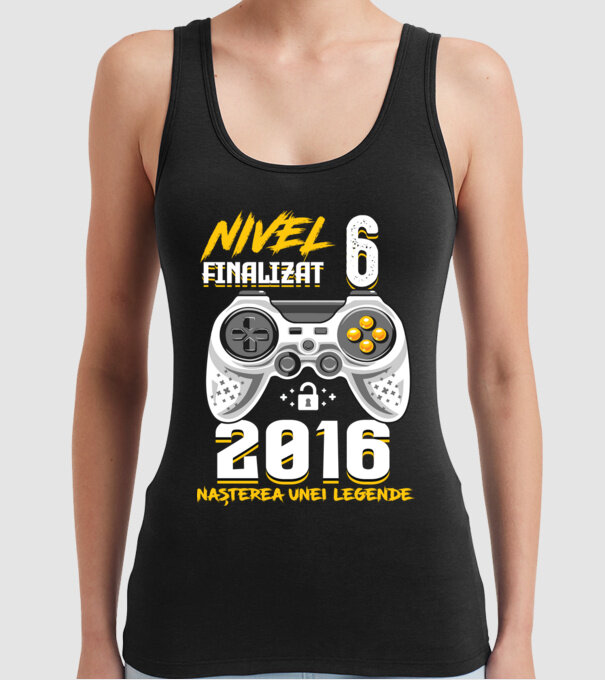 Nivel 6 finalizat. 2016 nașterea unei legende model negru pe tricou