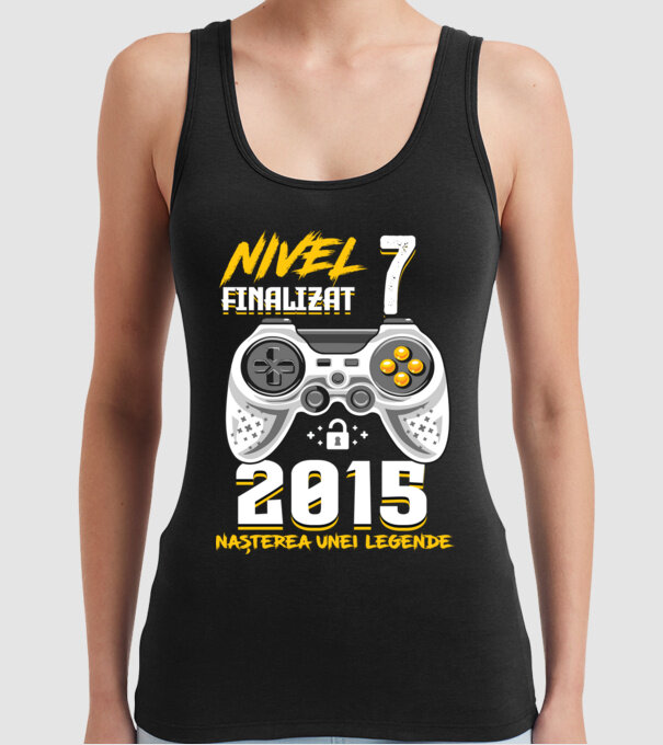 Nivel 7 finalizat. 2015 nașterea unei legende model negru pe tricou