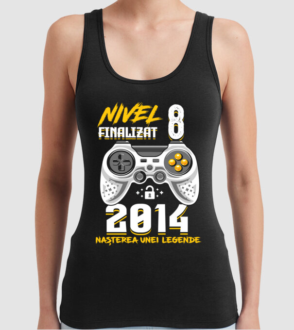 Nivel 8 finalizat. 2014 nașterea unei legende model negru pe tricou