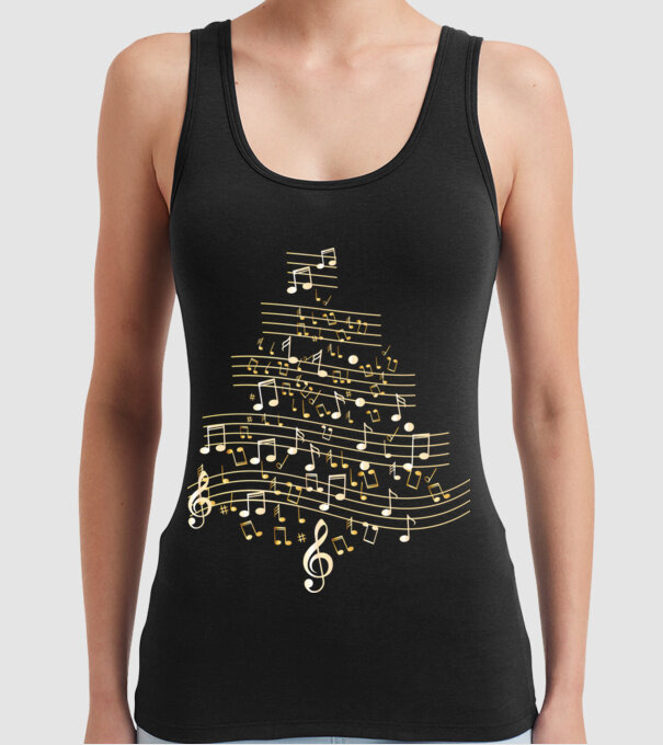 note de Crăciun model negru pe tricou