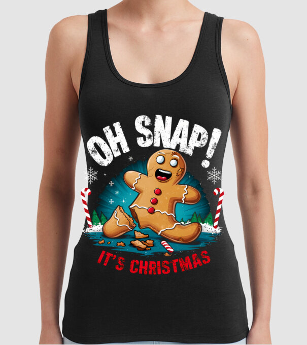 Oh snap! It's christmas Negru model negru pe tricou
