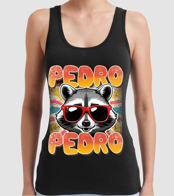 Pedro Pedro groovy retro model negru pe tricou