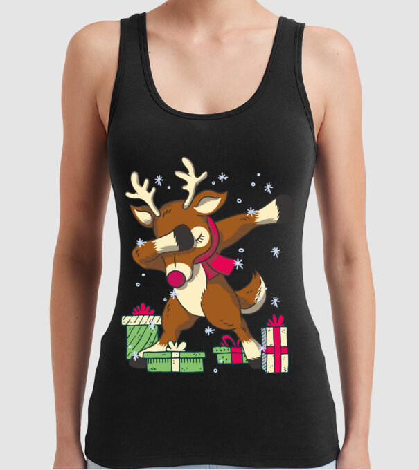Rudolph DAB model negru pe tricou