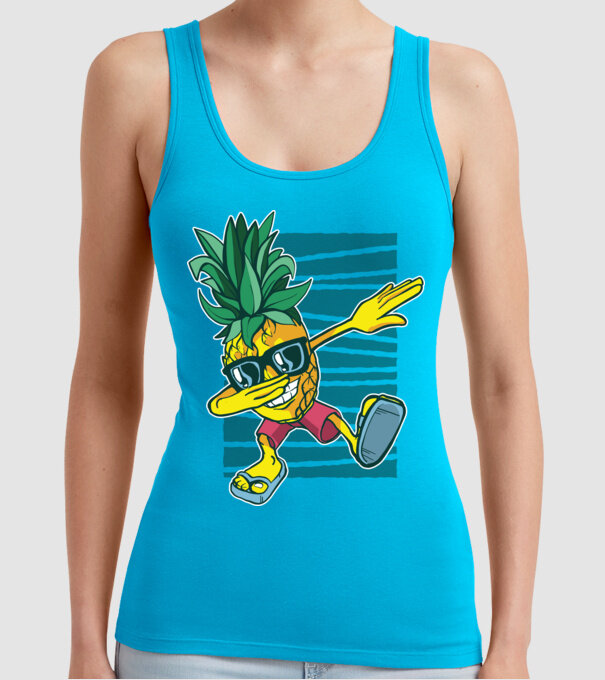 Ananas DAB dans model turcoaz pe tricou