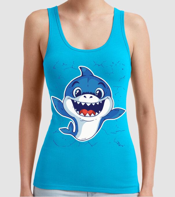 Baby Shark tricou drăguț cu rechin model turcoaz pe tricou