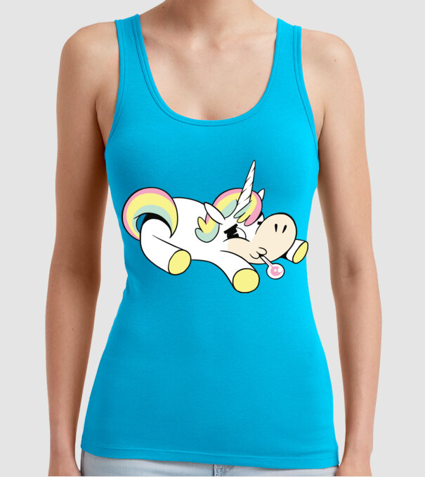 Unicorn bolnav model turcoaz pe tricou