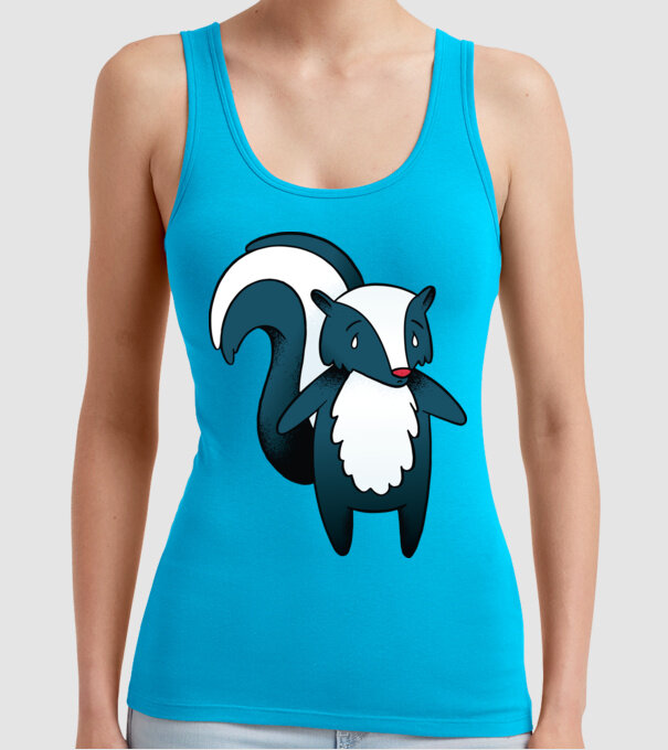 Bursuc puturos model turcoaz pe tricou